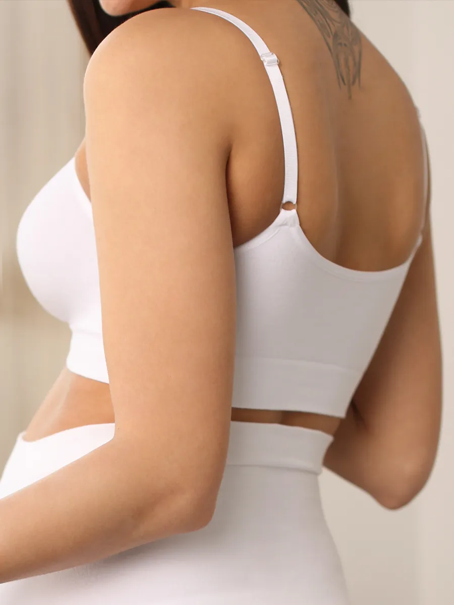 Топ бюстгальтер бесшовный для кормления набор 2 штуки 202Б ФЭСТ/ Комплект 2 шт./белый, бежевый 