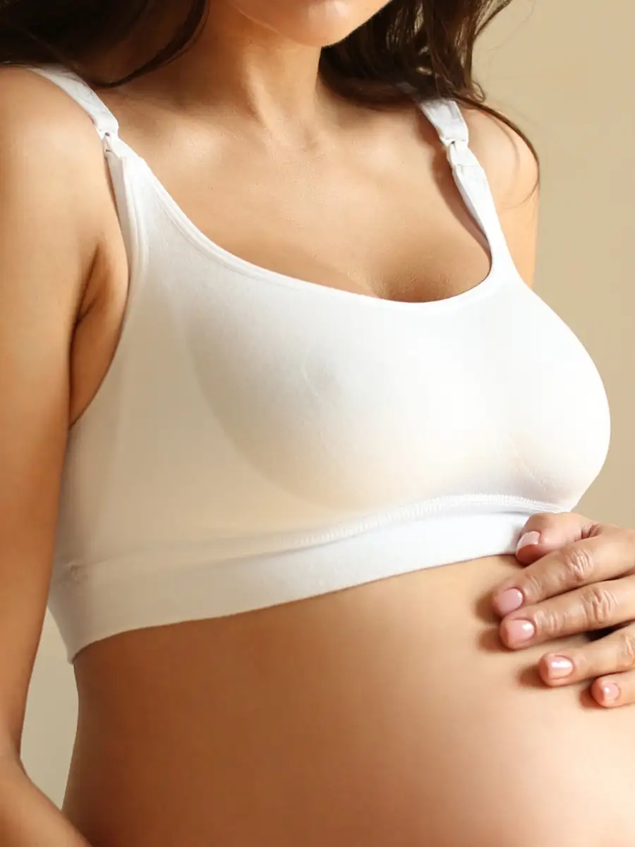 Топ бюстгальтер бесшовный для кормления послеродовой ФЭСТ/белый