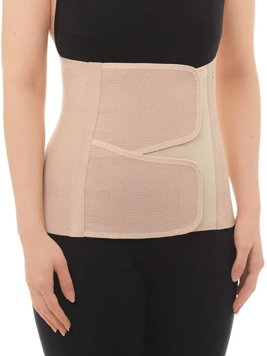 Бандаж послеоперационный на живот корсет послеродовой бежевый
