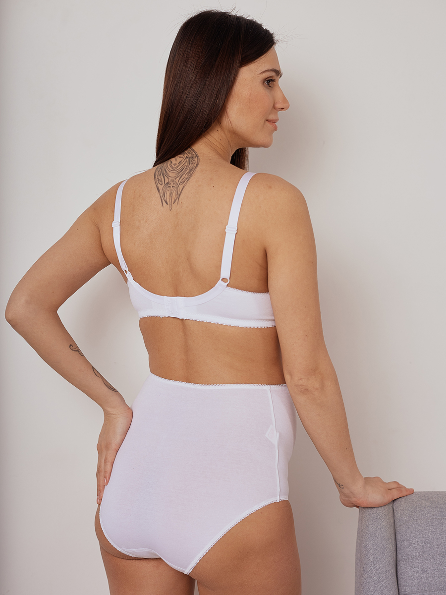 Бюстгальтер для кормления без косточек хлопок 0233 белый.