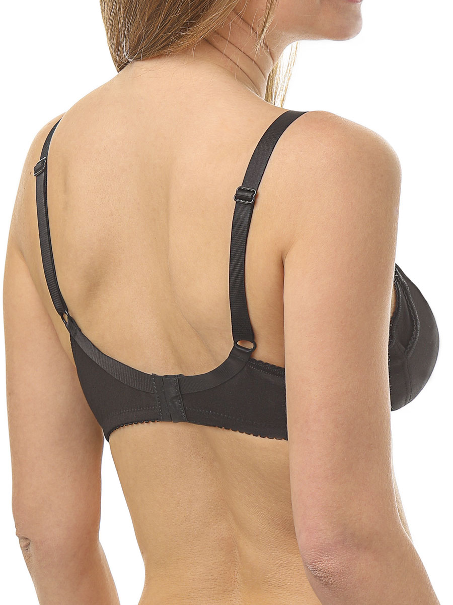 Бюстгальтер для кормления без косточек хлопок 0233 черный.