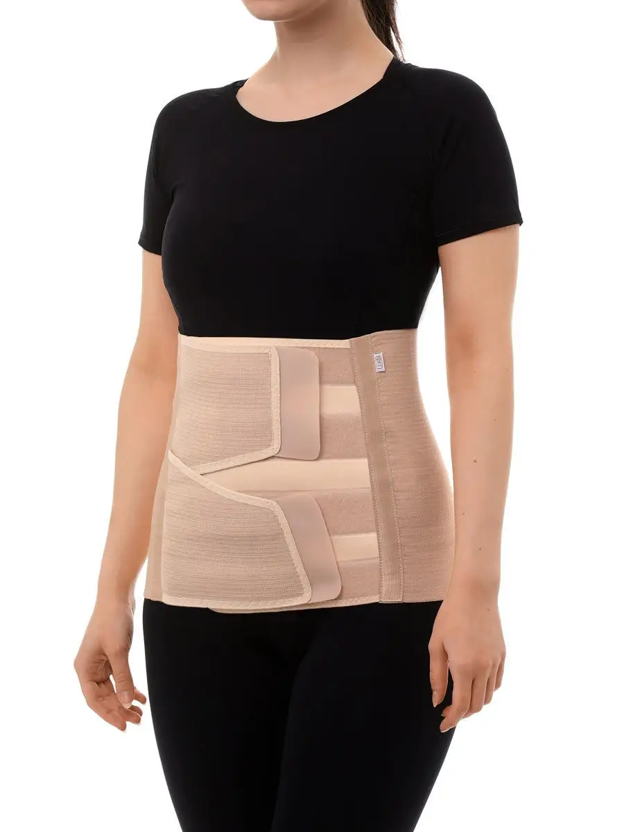 Бандаж послеоперационный на живот корсет послеродовой бежевый