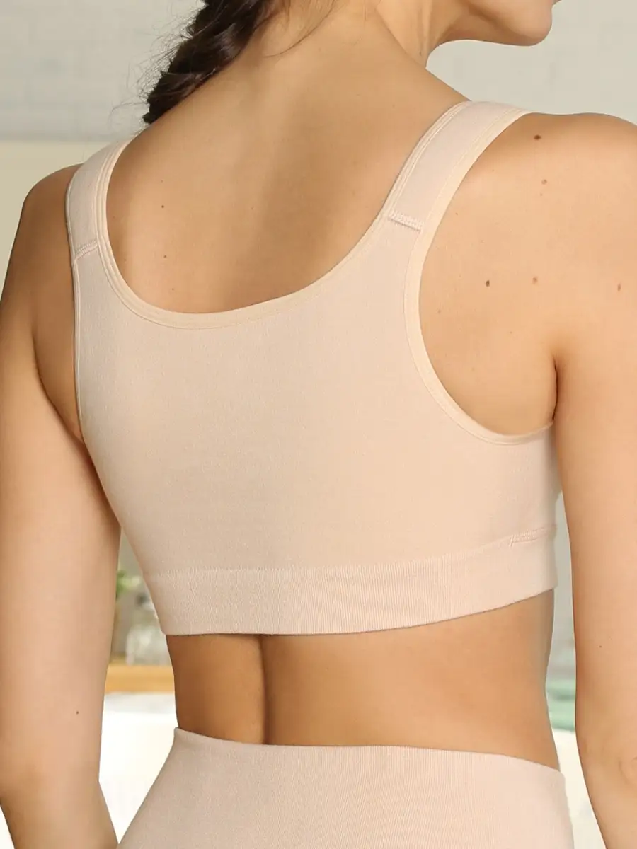 Бюстгальтер для кормления бесшовный топ для беременных ФЭСТ/бежевый