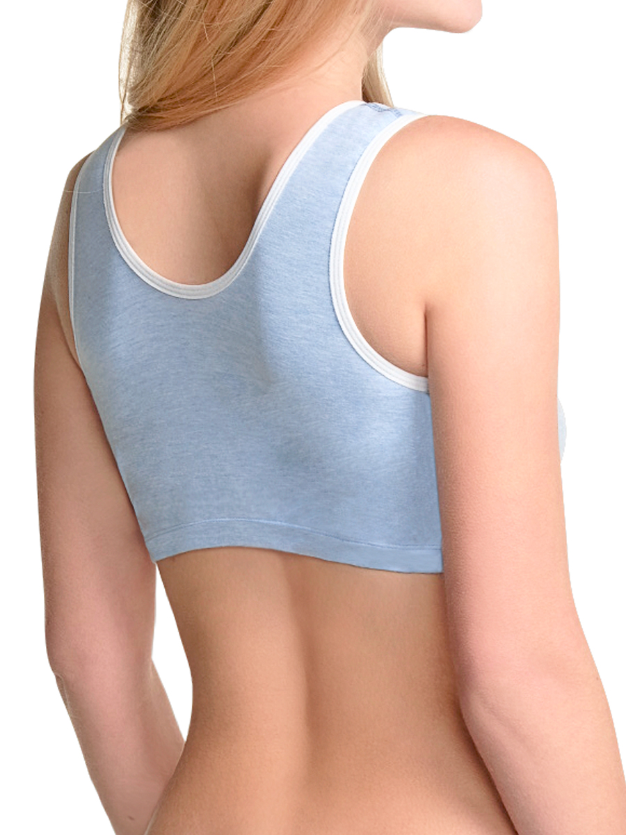  голубой меланж/белый