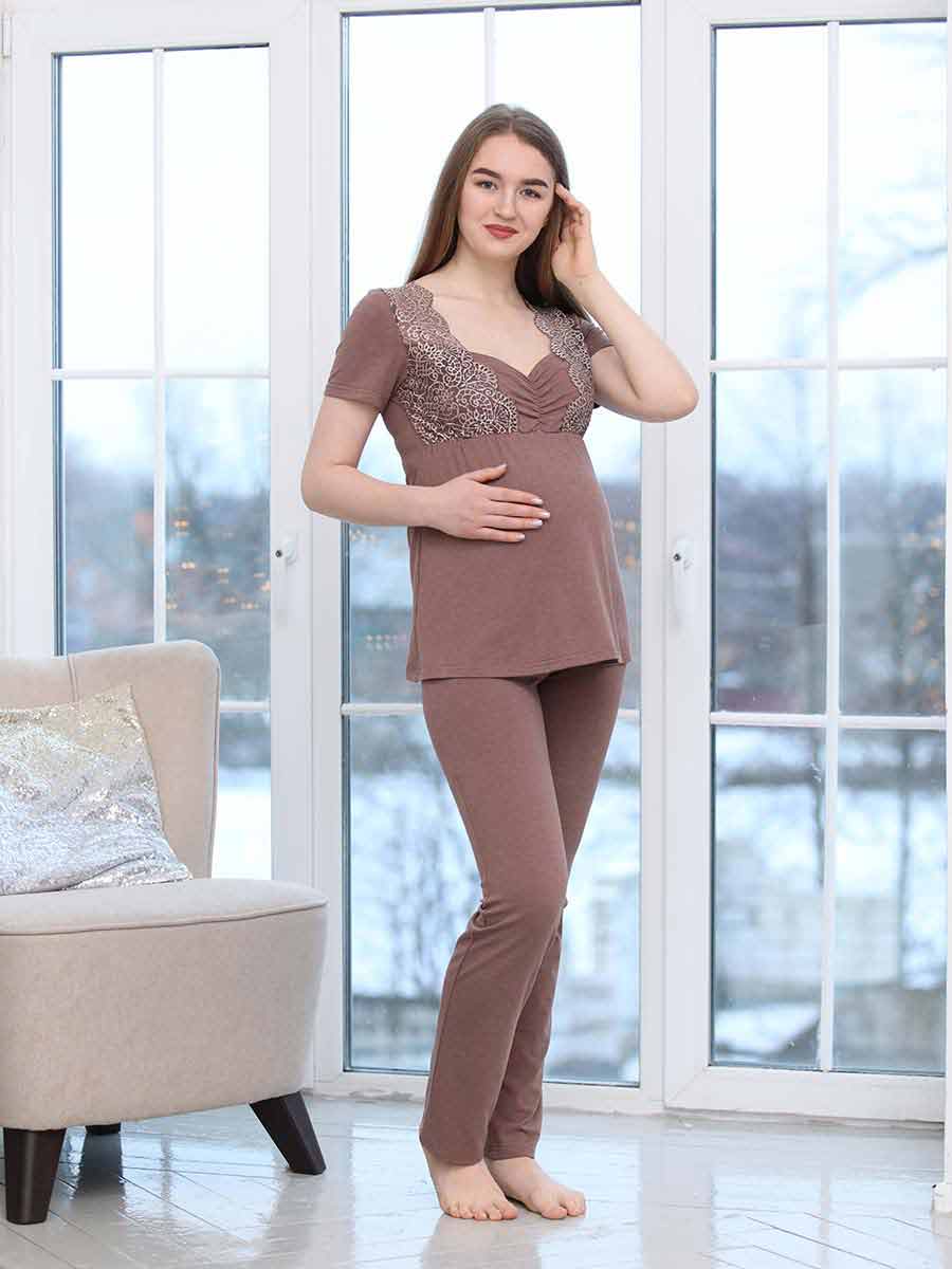 Пижама женская для беременных и кормящих 1-НМП 33428 ФЭСТ 
