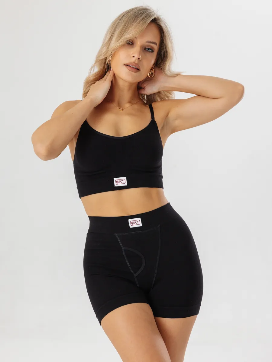 Бесшовные трусы-боксеры ФЭСТ/черный