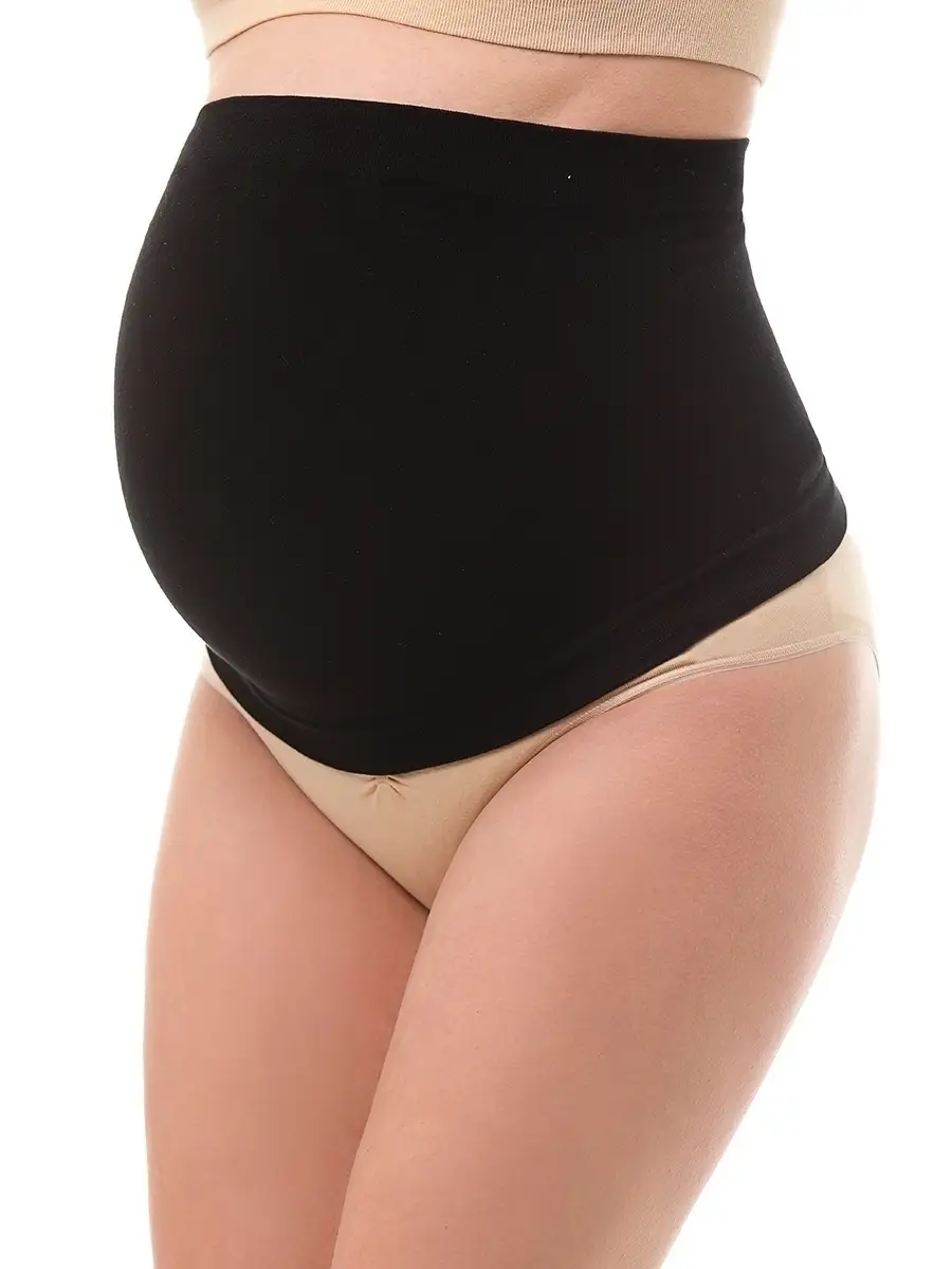 Пояс бандаж бесшовный для беременных черный