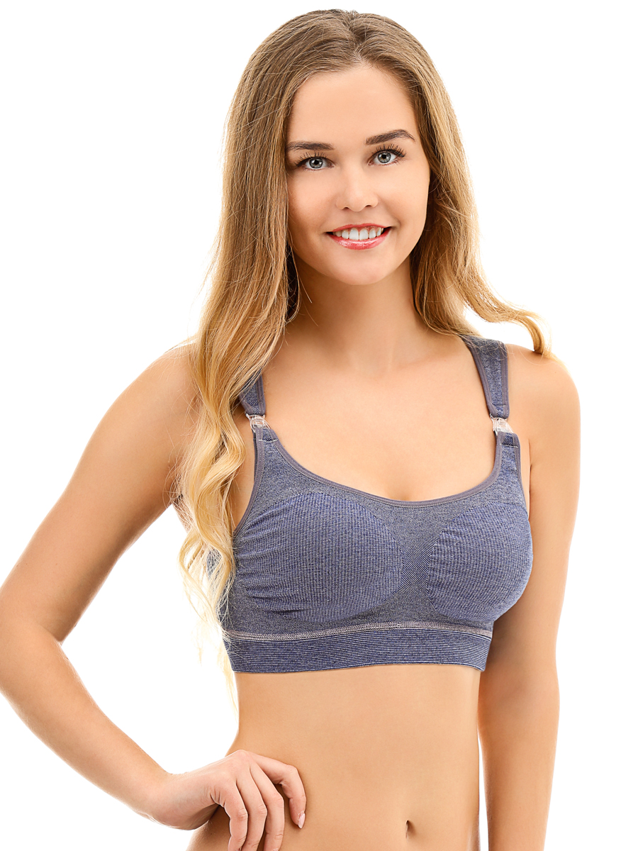  синий меланж/серый