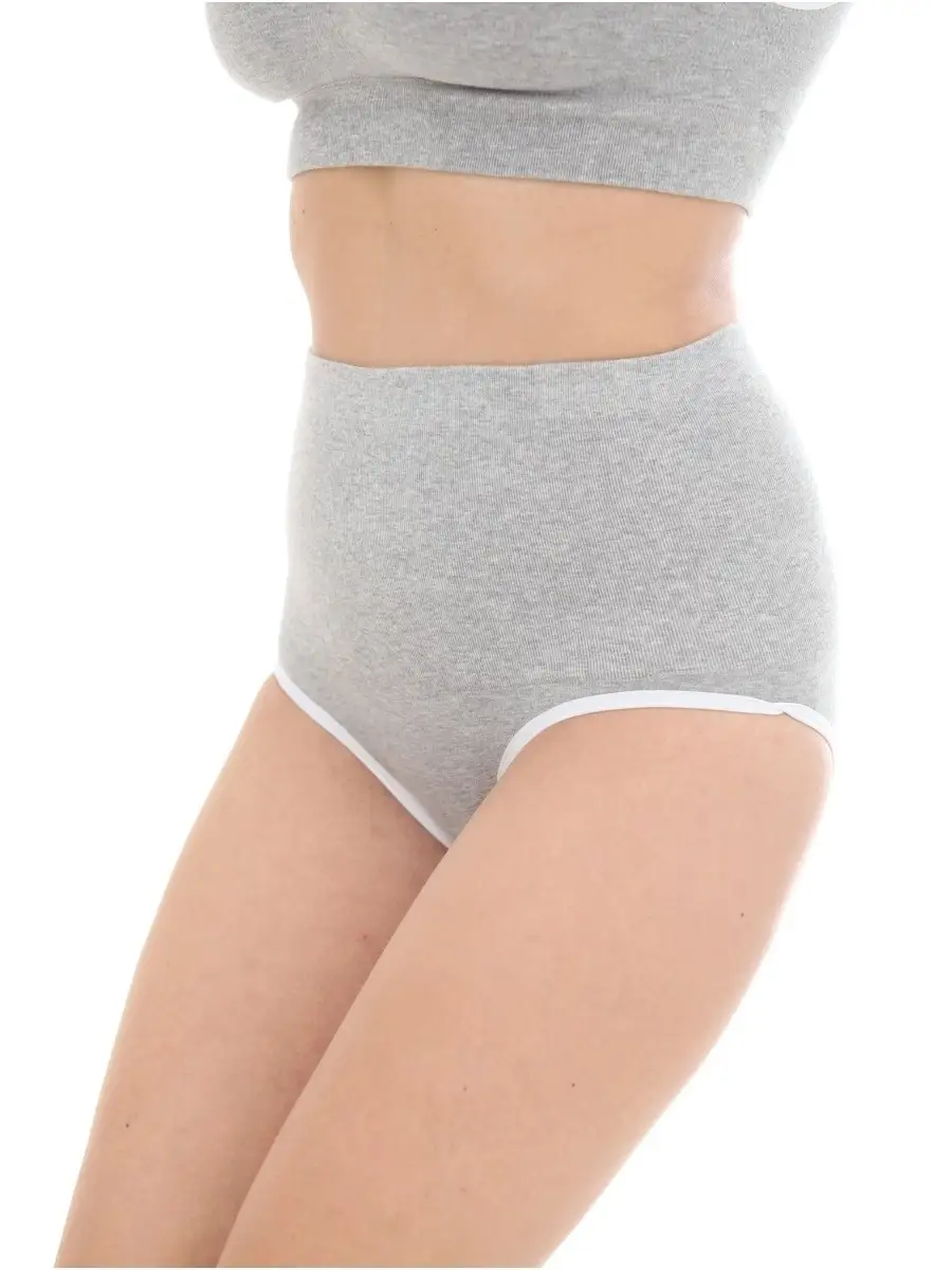 Трусы серыймеланж/белый