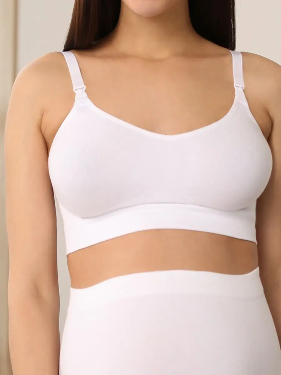 Топ бюстгальтер бесшовный для кормления послеродовой 202Б ФЭСТ/белый
