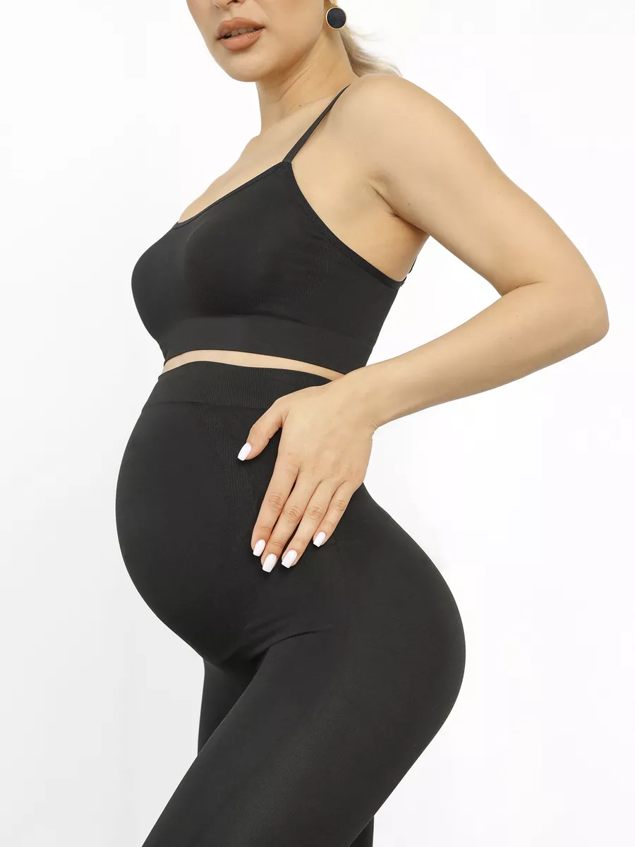 Лосины для беременных леггинсы бесшовные ФЭСТ/черный