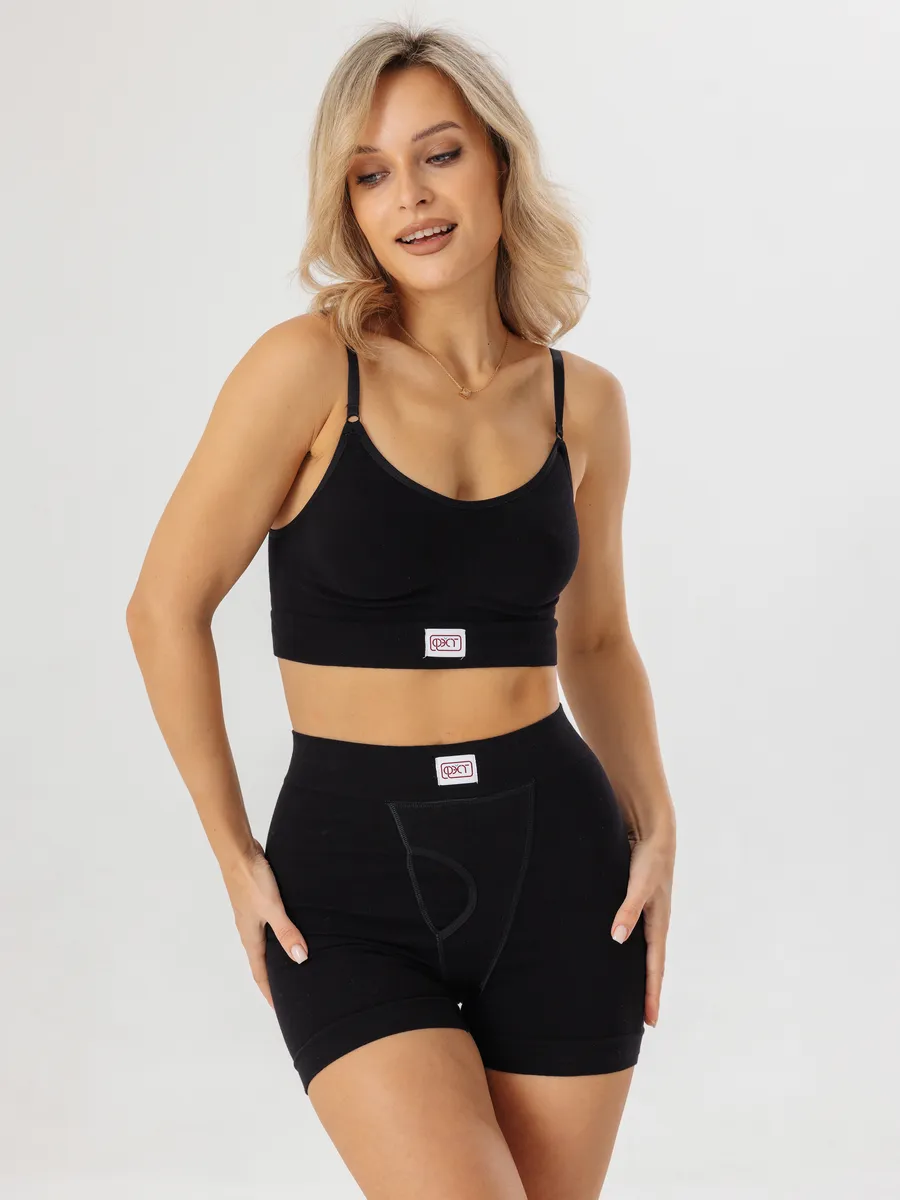 Бесшовные трусы-боксеры ФЭСТ/черный