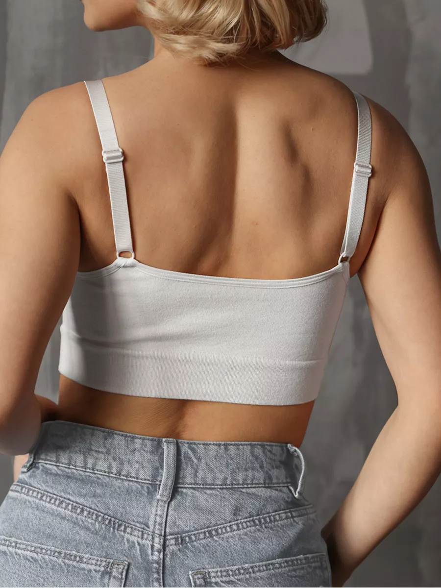 Топ бесшовный без косточек ФЭСТ/белый