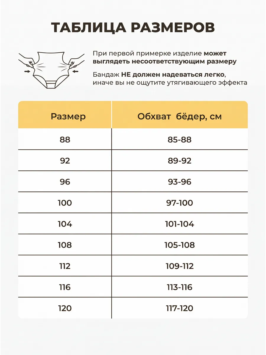 Бандаж послеродовой утягивающий для живота трусы бежевый