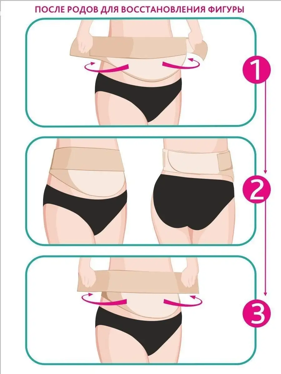 Бандаж 1644 для беременных пояс послеродовой универсальный белый