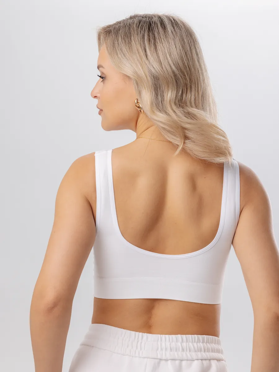 Топ бесшовный без косточек 734Б ФЭСТ/белый 