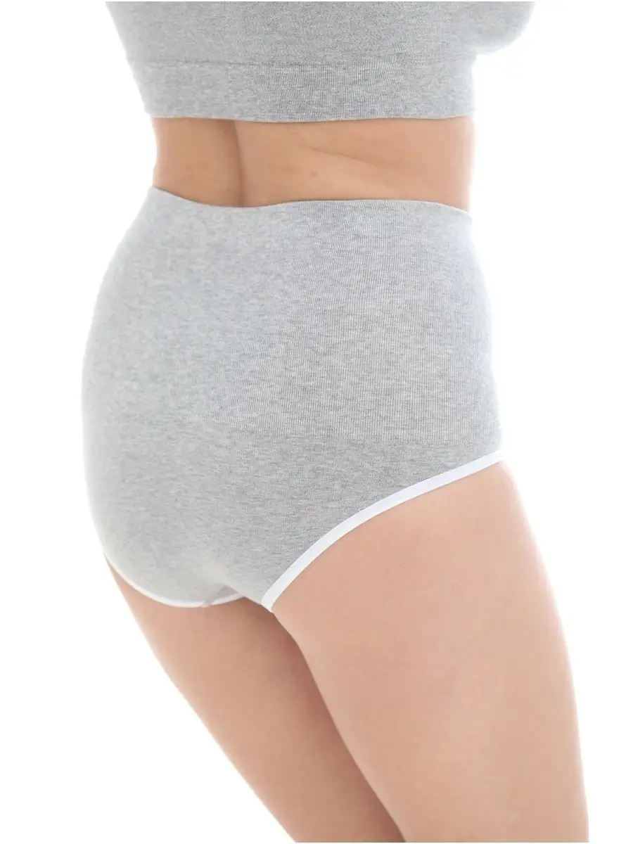 Трусы серыймеланж/белый