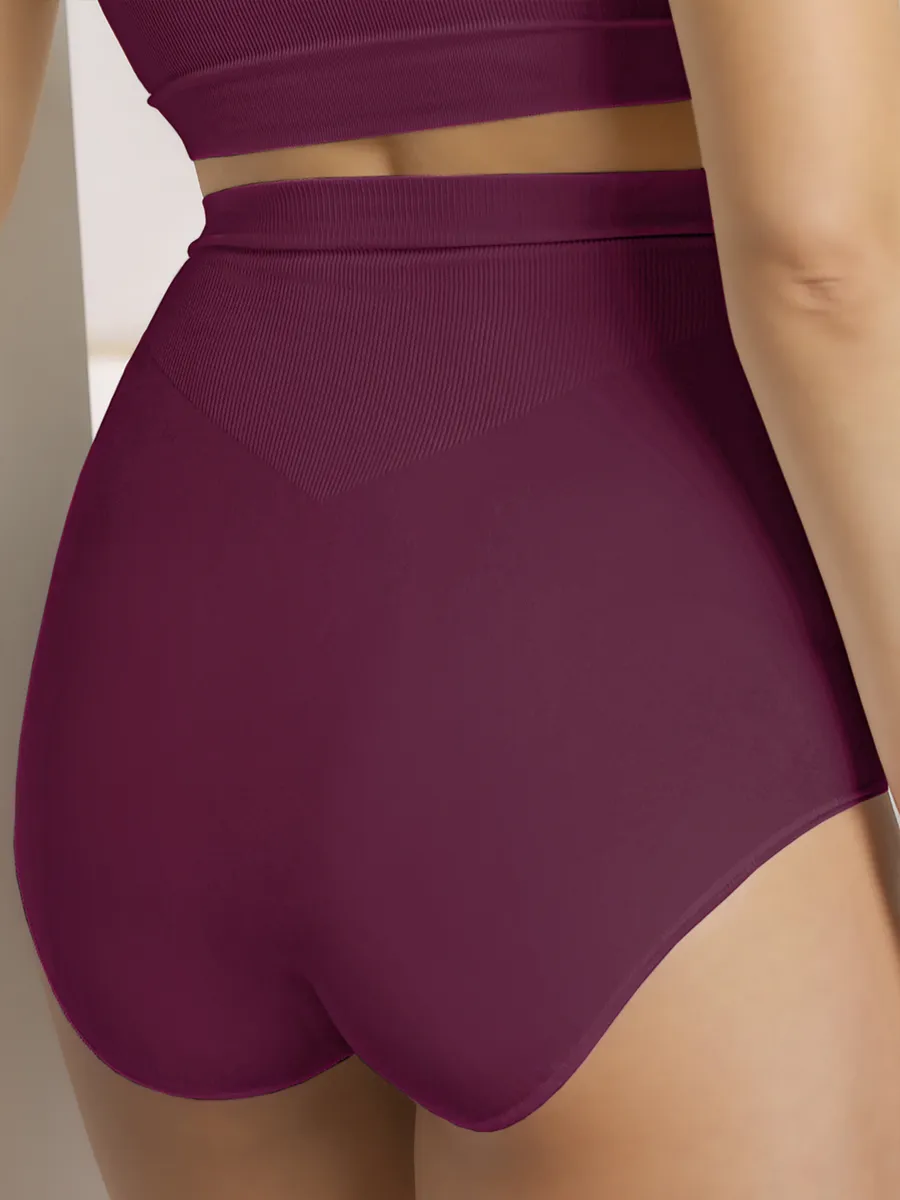 Трусы для беременных бесшовные высокие дородовые ФЭСТ/винный