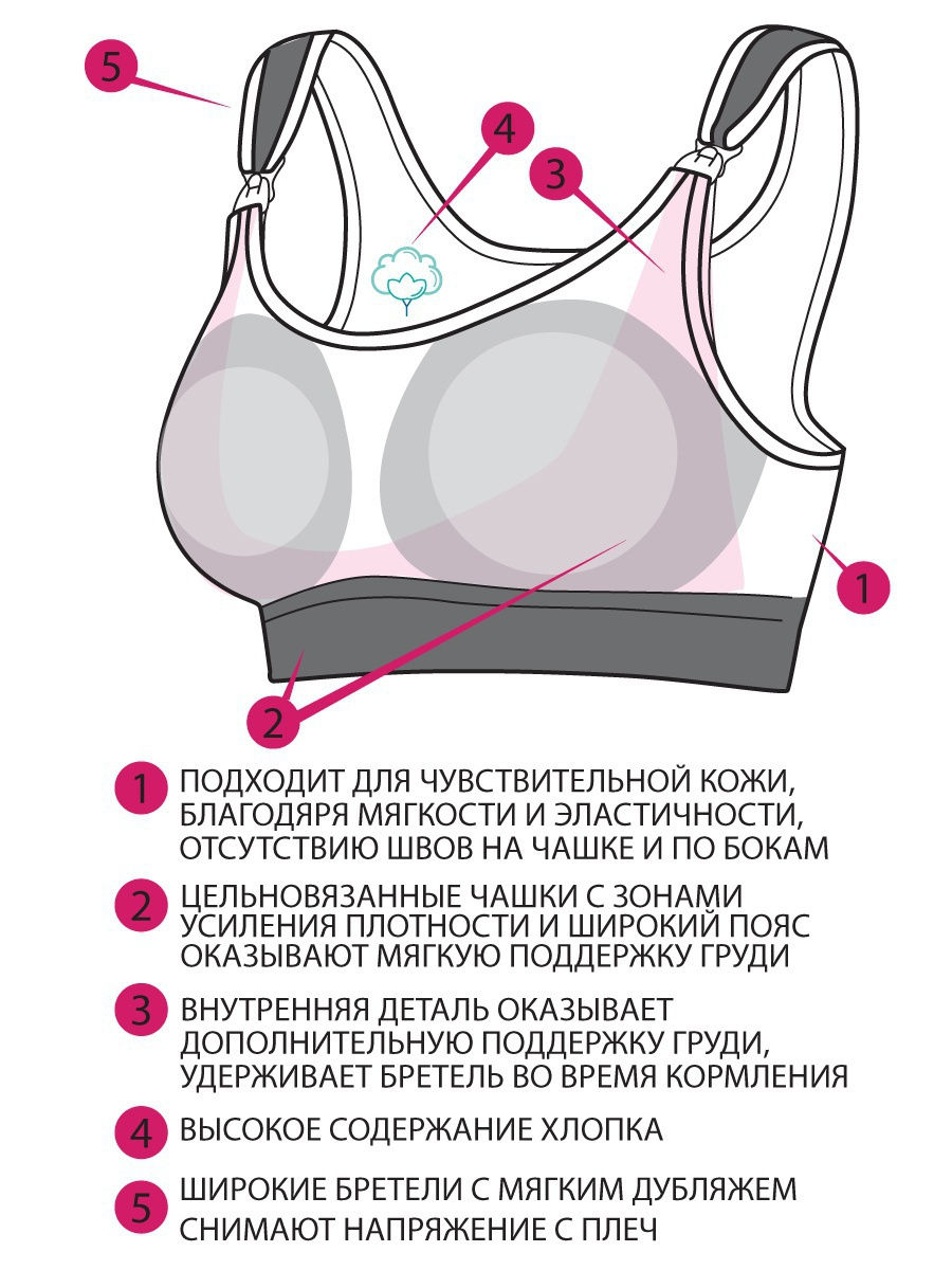 Майка бесшовная укороченная для кормящих женщин ФЭСТ Б-394