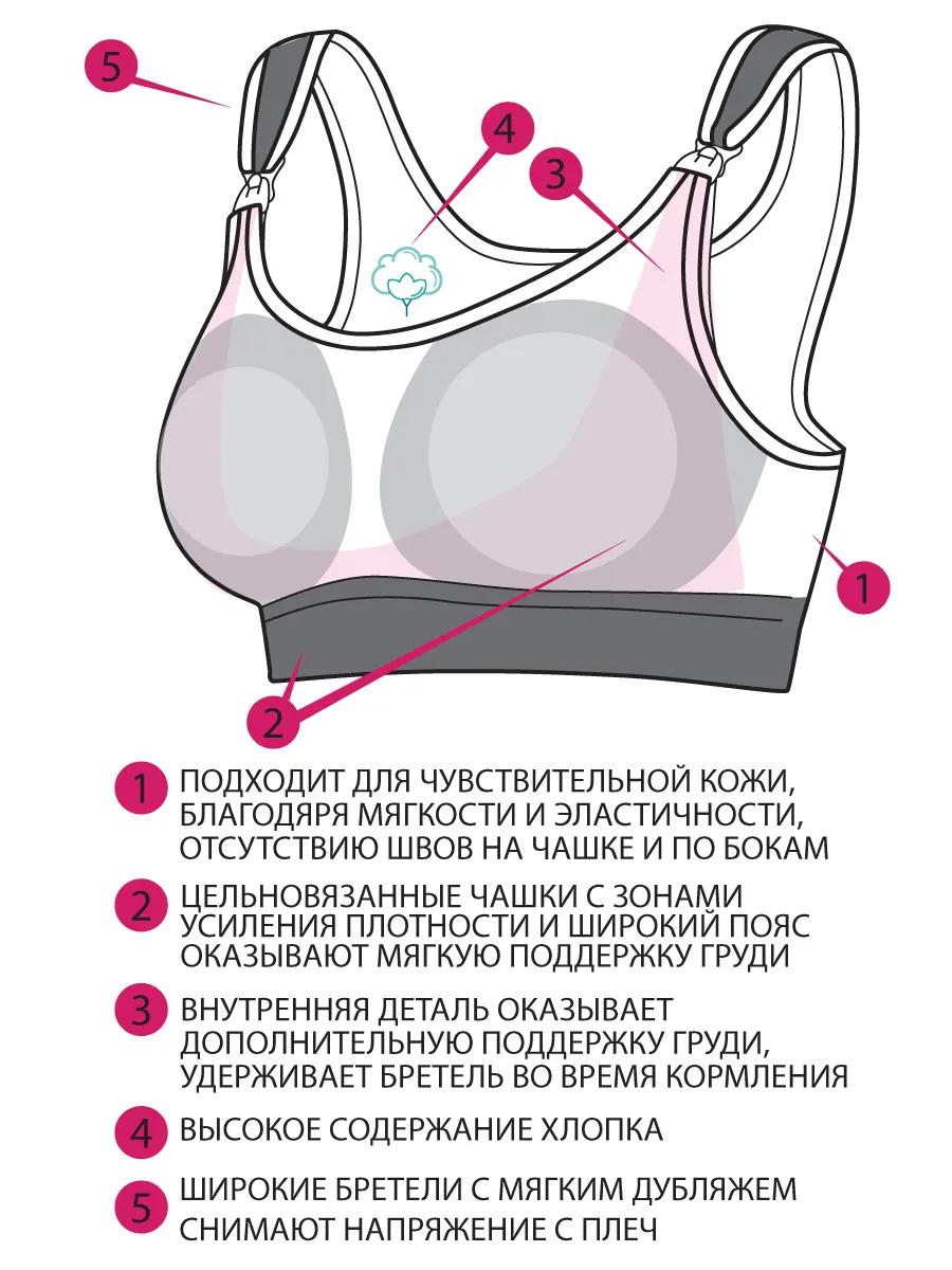 Бюстгальтер для кормления/ для беременных ФЭСТ Б-221бел