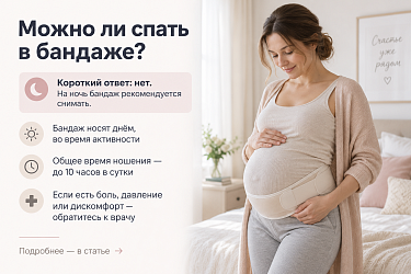 Можно ли спать в бандаже беременным: правила ношения