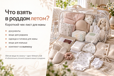 Что взять в роддом летом: список вещей для мамы и малыша 