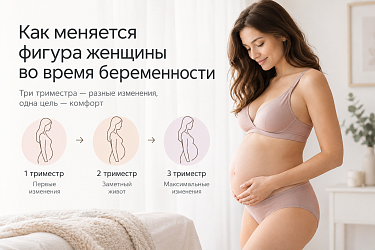 Как меняется фигура женщины во время беременности по триместрам
