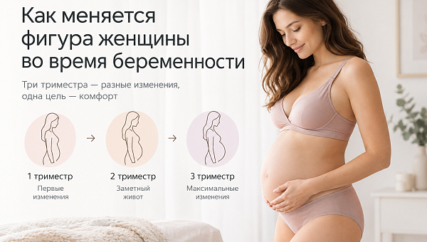 Как меняется фигура женщины во время беременности по триместрам