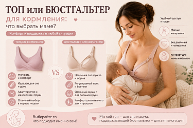 Топ или бюстгальтер для кормления: что выбрать?