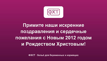 Примите наши искренние поздравления и сердечные пожелания с Новым 2012 годом и Рождеством Христовым!